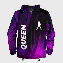 Ветровка с капюшоном мужская Queen violet plasma, цвет: 3D-черный
