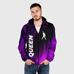 Ветровка с капюшоном мужская Queen violet plasma, цвет: 3D-черный — фото 2