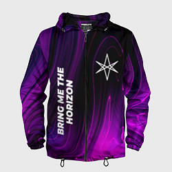 Ветровка с капюшоном мужская Bring Me the Horizon violet plasma, цвет: 3D-черный