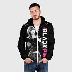 Ветровка с капюшоном мужская Blackpink Beautiful Lisa, цвет: 3D-белый — фото 2