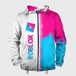 Мужская ветровка Roblox neon gradient style: по-вертикали