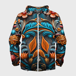 Ветровка с капюшоном мужская Mirrow floral pattern - art - vogue, цвет: 3D-белый