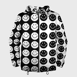 Мужская ветровка Smiley black and white