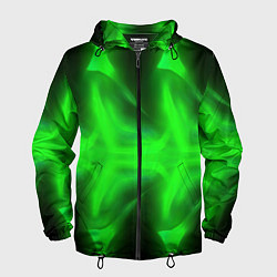 Мужская ветровка Black green abstract