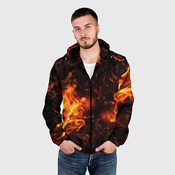 Ветровка с капюшоном мужская Fire style, цвет: 3D-черный — фото 2