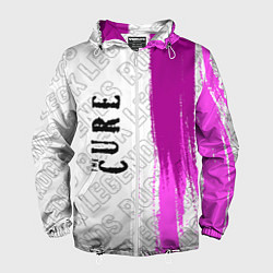 Ветровка с капюшоном мужская The Cure rock legends: по-вертикали, цвет: 3D-белый