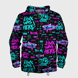 Мужская ветровка Jinx Arcane pattern neon