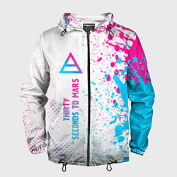 Мужская ветровка Thirty Seconds to Mars neon gradient style: по-вер