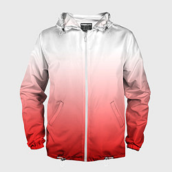 Мужская ветровка Градиент бело-красный