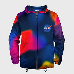 Ветровка с капюшоном мужская Nasa gradient sportcolor, цвет: 3D-черный