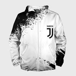 Ветровка с капюшоном мужская Juventus sport color black, цвет: 3D-белый