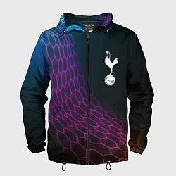 Ветровка с капюшоном мужская Tottenham футбольная сетка, цвет: 3D-черный