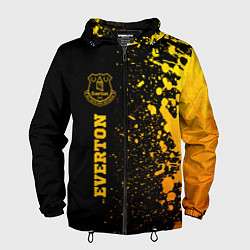 Ветровка с капюшоном мужская Everton - gold gradient по-вертикали, цвет: 3D-черный