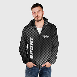 Ветровка с капюшоном мужская Mini sport carbon, цвет: 3D-черный — фото 2