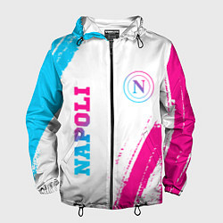 Ветровка с капюшоном мужская Napoli neon gradient style вертикально, цвет: 3D-черный