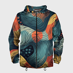 Мужская ветровка Волны линиями