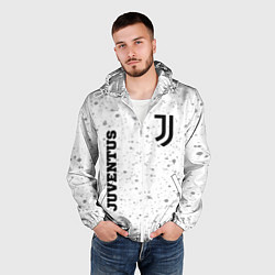 Ветровка с капюшоном мужская Juventus sport на светлом фоне вертикально, цвет: 3D-белый — фото 2