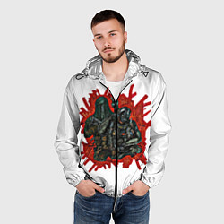 Ветровка с капюшоном мужская Крюгер и Nikto, цвет: 3D-черный — фото 2