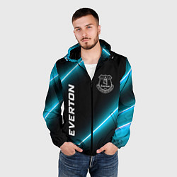Ветровка с капюшоном мужская Everton неоновые лампы, цвет: 3D-черный — фото 2