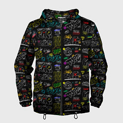 Ветровка с капюшоном мужская Rap hip hop, цвет: 3D-черный