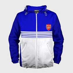 Ветровка с капюшоном мужская Arsenal fc sport geometry, цвет: 3D-белый