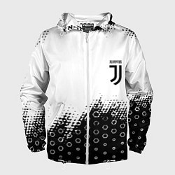 Ветровка с капюшоном мужская Juventus sport steel, цвет: 3D-белый