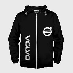 Ветровка с капюшоном мужская Volvo white logo auto steel, цвет: 3D-белый
