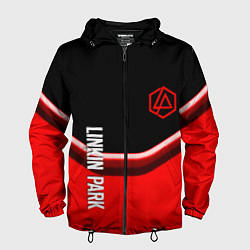 Ветровка с капюшоном мужская Linkin park geometry line steel, цвет: 3D-черный