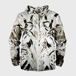 Мужская ветровка Black and white abstraction