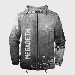 Ветровка с капюшоном мужская Megadeth - grey gradient вертикально, цвет: 3D-черный