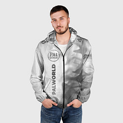 Ветровка с капюшоном мужская Palworld - white gradient по-вертикали, цвет: 3D-черный — фото 2