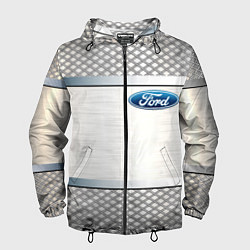 Ветровка с капюшоном мужская FORD metal steel auto, цвет: 3D-черный