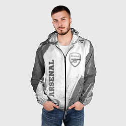 Ветровка с капюшоном мужская Arsenal - white gradient вертикально, цвет: 3D-черный — фото 2