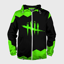 Ветровка с капюшоном мужская Dead by daylight hexagon, цвет: 3D-белый