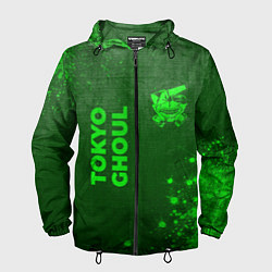 Мужская ветровка Tokyo Ghoul - green gradient вертикально