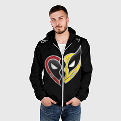 Ветровка с капюшоном мужская Deadpool and Wolverine best friends, цвет: 3D-белый — фото 2