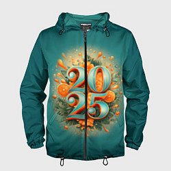 Ветровка с капюшоном мужская Мандариновый 2025, цвет: 3D-черный