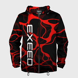 Ветровка с капюшоном мужская Exeed - red liquid, цвет: 3D-черный