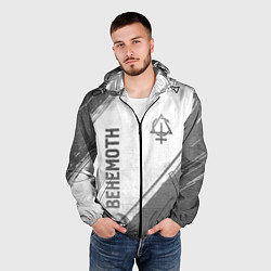 Ветровка с капюшоном мужская Behemoth - white gradient вертикально, цвет: 3D-черный — фото 2