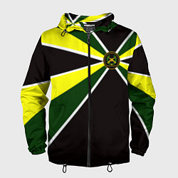 Ветровка с капюшоном мужская Мотострелковые войска: шеврон без текста, цвет: 3D-черный