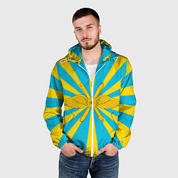 Ветровка с капюшоном мужская Воздушно-космические силы, цвет: 3D-белый — фото 2