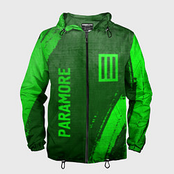 Мужская ветровка Paramore - green gradient вертикально