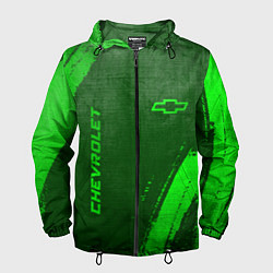 Мужская ветровка Chevrolet - green gradient вертикально