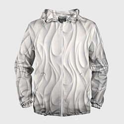 Ветровка с капюшоном мужская Рельефный узор, цвет: 3D-белый