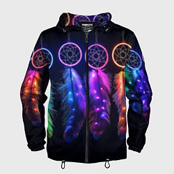 Мужская ветровка Ловцы снов - свечение перьев