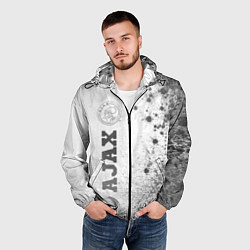 Ветровка с капюшоном мужская Ajax - white gradient по-вертикали, цвет: 3D-черный — фото 2