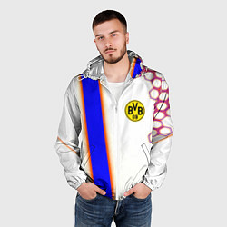 Ветровка с капюшоном мужская Borussia geometry sport, цвет: 3D-белый — фото 2