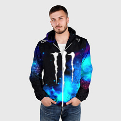 Ветровка с капюшоном мужская Monster energy космос, цвет: 3D-белый — фото 2