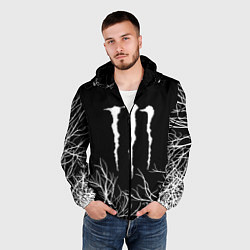 Ветровка с капюшоном мужская Monster energy лес, цвет: 3D-черный — фото 2