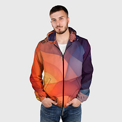 Ветровка с капюшоном мужская Летящая вуаль, цвет: 3D-черный — фото 2